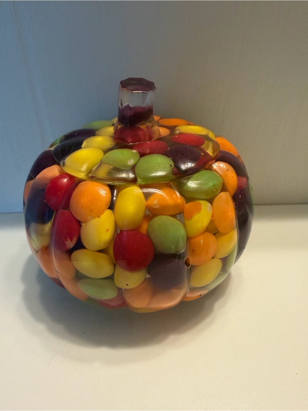 Handmade Resin Skittles or Candy Corn Pumpkin Storage Jar(pick 1) - Picture 2 of 6